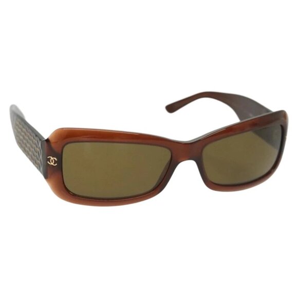 CHANEL Sunglasses Plastic Brown CC Auth - Picture 1 of 11